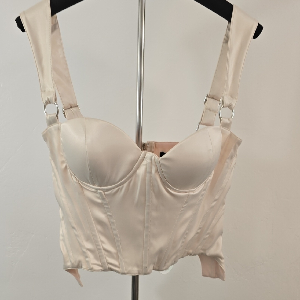 Ivory Bustier Top By Poster Girl